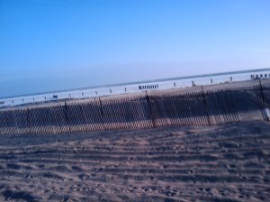 Chicago's icy wintery beach is still great to run near.